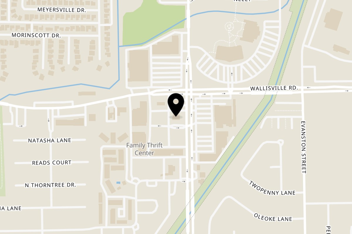 Map showing the location of Texas Toms Uvalde on 8 Uvalde Rd in Houston
