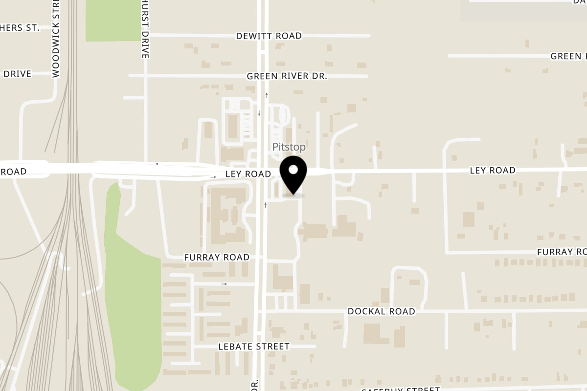 Map showing the location of Texas Toms North Wayside on 7590 N Wayside Dr C in Houston