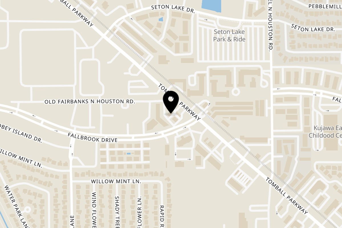 Map showing the location of Texas Toms Texas 249 on 14411 TX-249 in Houston